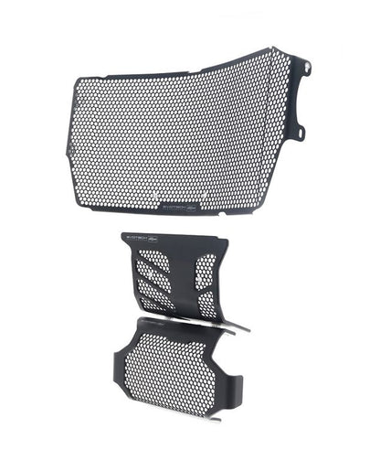 Conjunto de cubierta de protección del motor/radiador/enfriador de aceite negro Evotech Performance Ducati Hypermotard 950/SP '19-