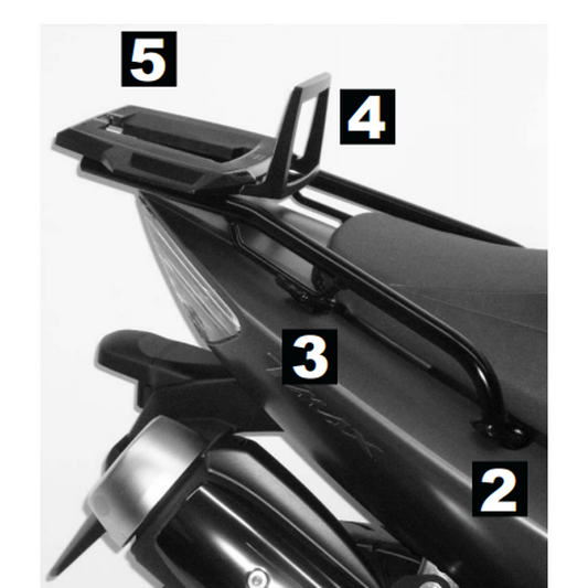 Portaequipajes superior negro Alurack Hepco&amp;Becker Yamaha XP500 T-MAX 2008-2011