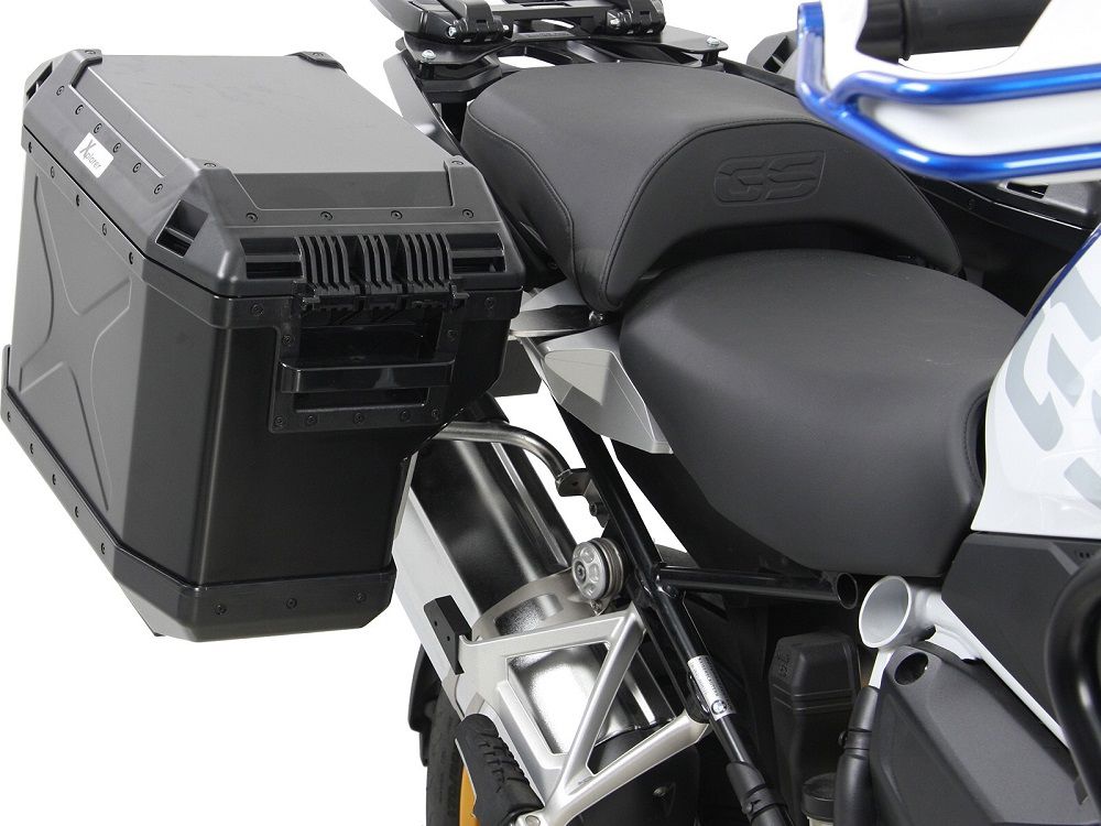 Juego de maletas recortadas Hepco&amp;Becker con portaequipajes y maletas negras para BMW R1250GS LC '18