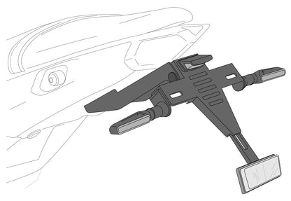 Portamatrículas negro Puig BMW R1300GS '23-