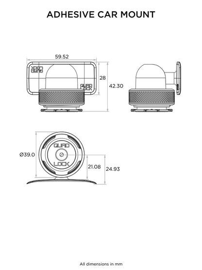 Soporte para teléfono en el tablero QUAD LOCK MAG