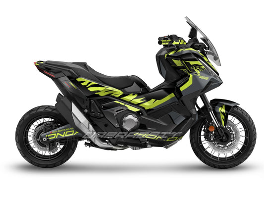 Kit gráfico completo para la X-ADV 750 (2025) – Edición Negro Llama, Gris Llama, Amarillo Llama (FB-GFY)