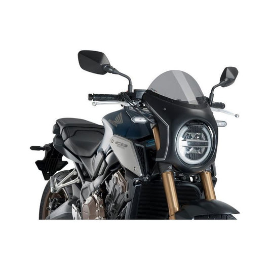 Carenado de manillar con parabrisas Puig Honda CB650R '19- / CB1000R '18- -ligeramente tintado