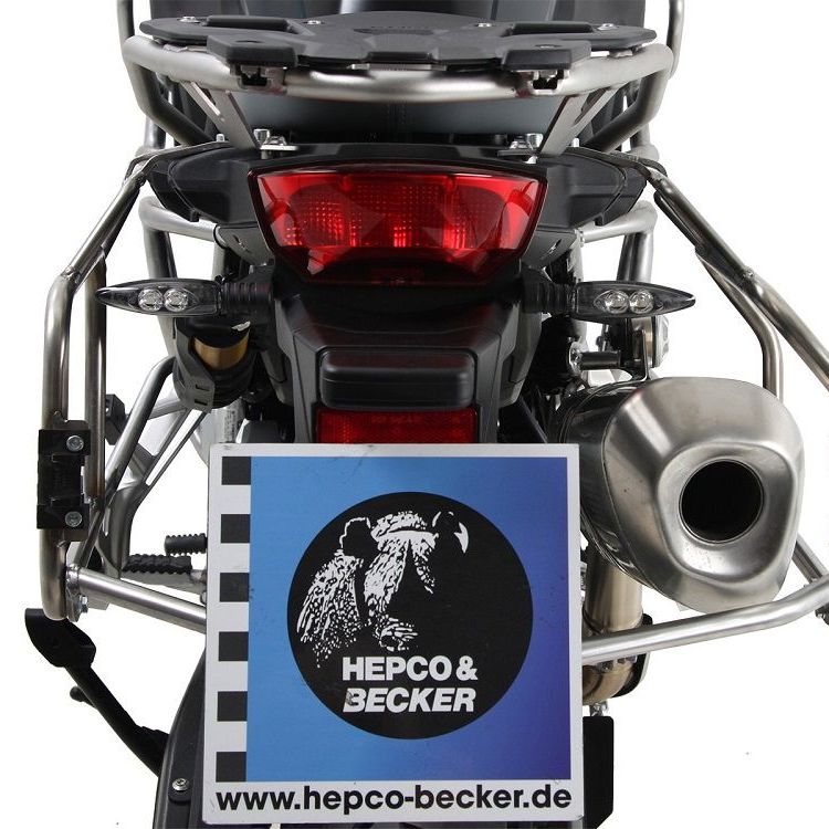 Portaequipajes de acero inoxidable para maletas laterales 'Cutout' Xplorer Hepco&amp;Becker BMW F850GS '18-23
