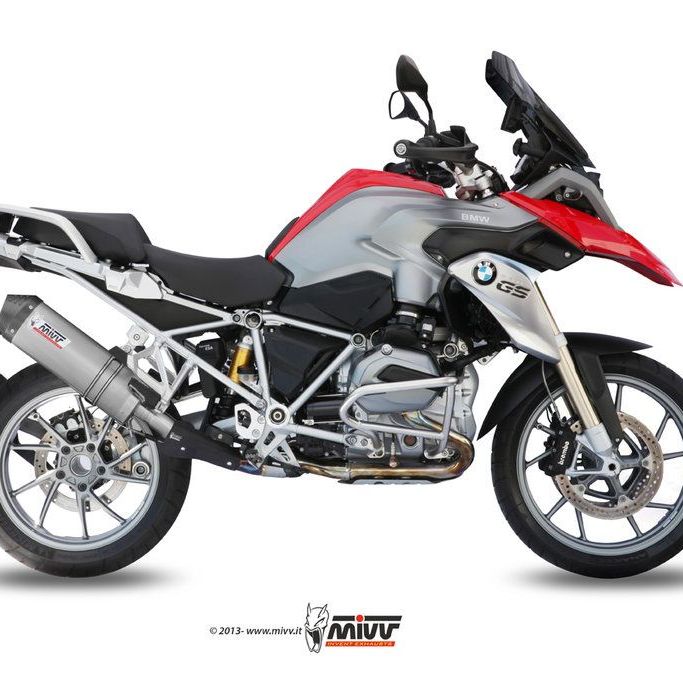 Silenciador de titanio ovalado MIVV con tapa de carbono (grande) BMW R1200GS LC '13-