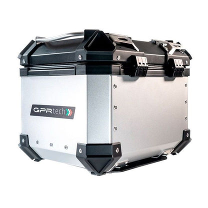 Baúl superior ALPI-TECH 26L plateado con placa de montaje universal