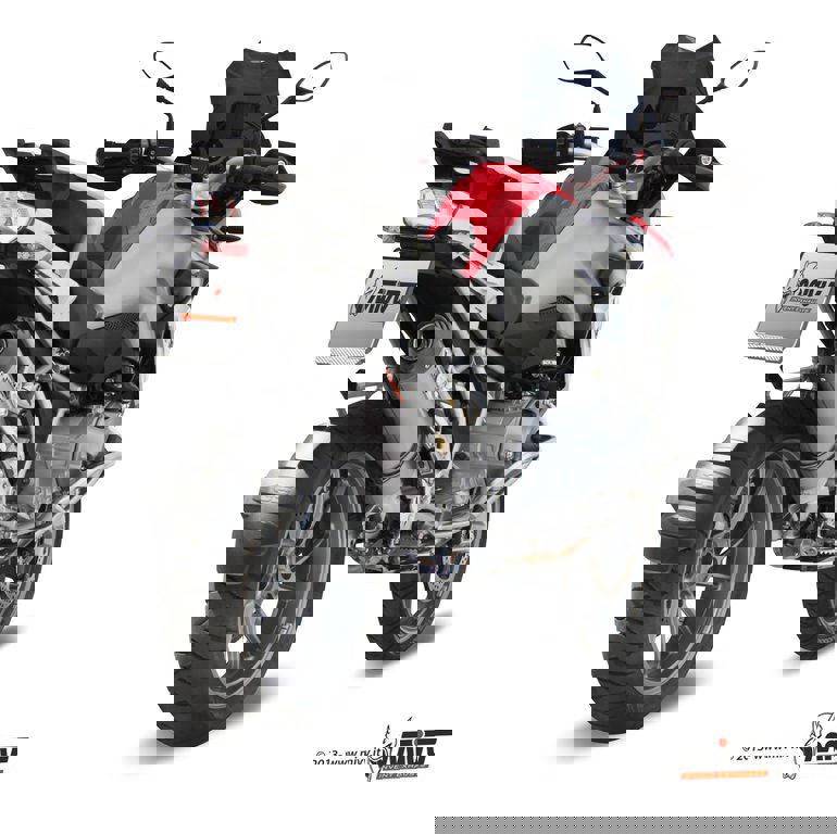 Silenciador de titanio ovalado MIVV con tapa de carbono (grande) BMW R1200GS LC '13-