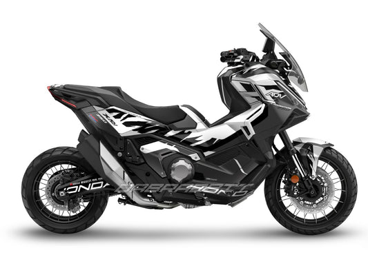 Kit gráfico completo para la X-ADV 750 (2025) – Edición Flame Black White (FB-WB)