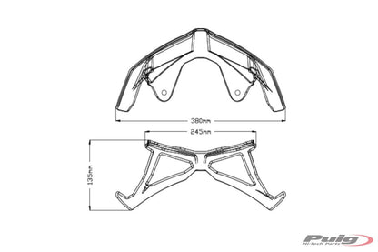 Alerón delantero Downforce Front de Puig para la Yamaha MT-09 / SP '17-