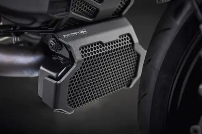 Conjunto de cubierta de protección del motor/radiador/enfriador de aceite negro Evotech Performance Ducati Hypermotard 950/SP '19-