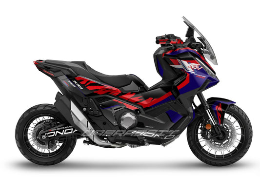 Kit gráfico completo para la X-ADV 750 (2025) – Edición Flame Black Light Red (FB-BLR)