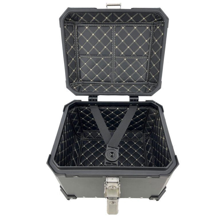 Baúl superior ALPI-TECH 35L negro con placa de montaje universal