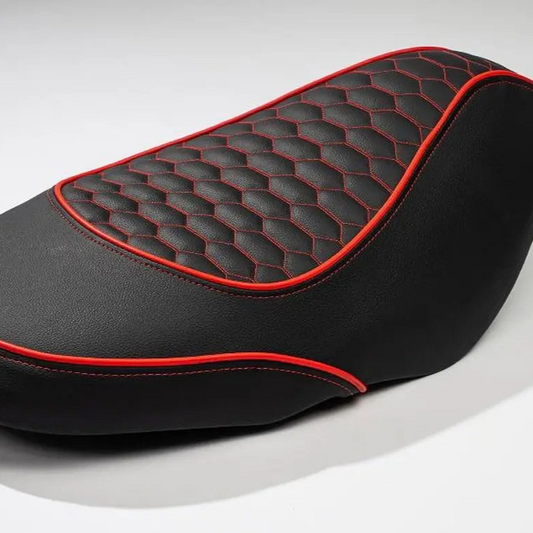 Sillín personalizado negro y rojo | PIAGGIO ZIP II/ZIP SP