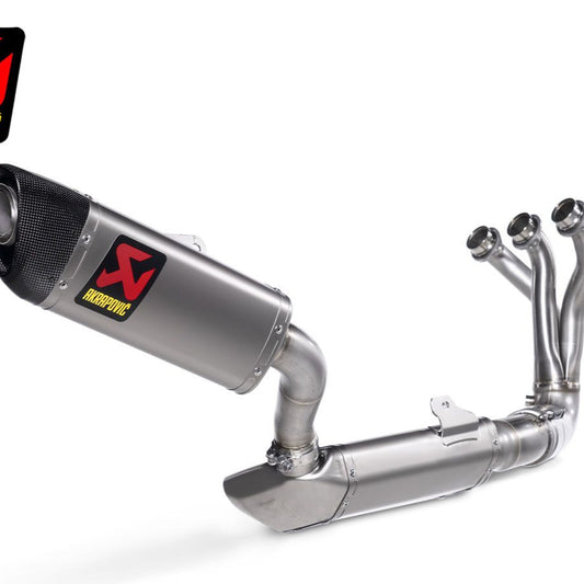 ESCAPE COMPLETO DE TITANIO DE CARRERAS HOMOLOGADO POR AKRAPOVIC YAMAHA MT-09 / FZ-09 2021-2024