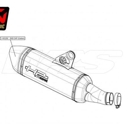 TAPA DE CARBONO AKRAPOVIC BMW R 1200 GS / ADVENTURE 2013-2018