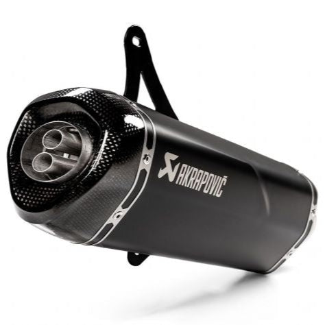 SILENCIADOR AKRAPOVIC DE ACERO NEGRO SLIP ON VESPA GTS 300 2008-2020 