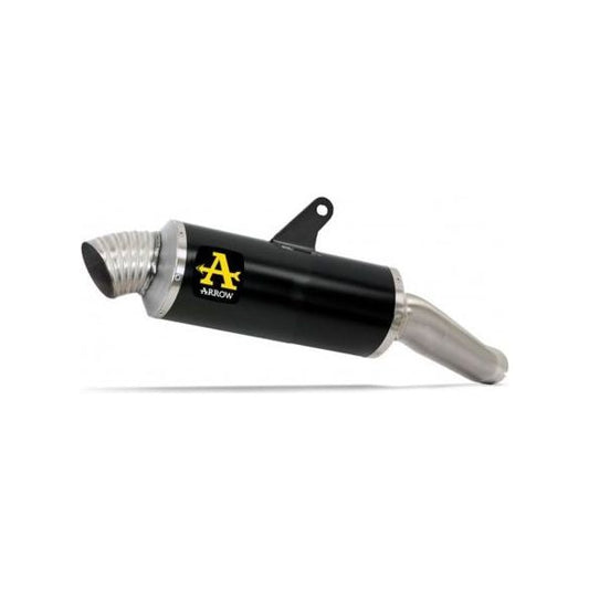 SILENCIADOR ARROW INDY RACE DE ALUMINIO NEGRO APRILIA TUAREG 660 2022-2023 