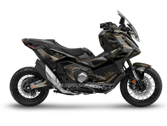 Kit gráfico completo para la X-ADV 750 (2025) – Edición Knight's Khaki mate en carbono (CM-KK)