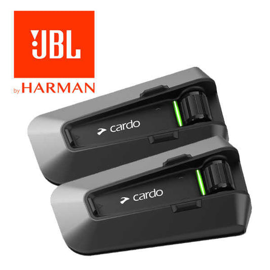 Cardo scala rider PACKTALK EDGE sonido JBL duo intercomunicador conferencia DMC 15 motociclistas 1,6 KM doble
