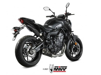 ESCAPE COMPLETO 2x1 MIVV DELTA RACE ACERO NEGRO CARBONO YAMAHA MT-07 / FZ-07 2021-2024 