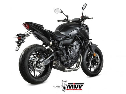ESCAPE COMPLETO 2x1 MIVV DELTA RACE ACERO NEGRO CARBONO YAMAHA MT-07 / FZ-07 2021-2024 
