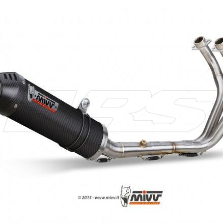 ESCAPE COMPLETO 2X1 MIVV OVALADO CARBONO-CARBONO YAMAHA MT-07 / FZ-07 2014-2024 