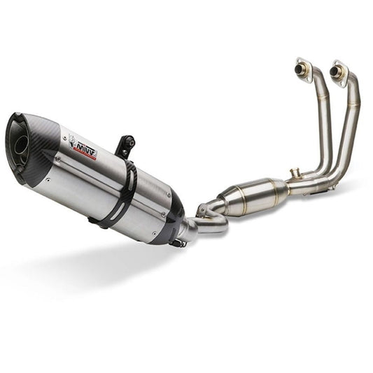 ESCAPE COMPLETO 3X1 MIVV SUONO ACERO INOXIDABLE-CARBONO YAMAHA MT-09 2013-2020