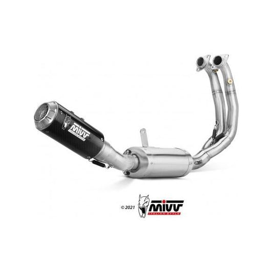 Sistema completo de escape MIVV MK3 Carbon 2x1 para Aprilia RS 660 (2020-2024)