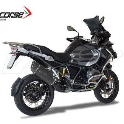 SILENCIADOR HP CORSE SP-3 CARBONO CORTO ACERO NEGRO BMW R 1200 GS 2013-2018 