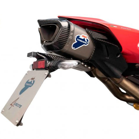 PLACA DE LICENCIA PARA ESCAPE TERMIGNONI "4 USCITE" DUCATI PANIGALE V4/S 2018-2023 