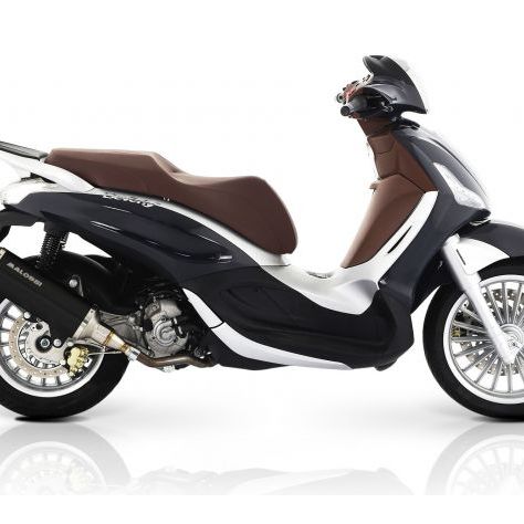 Sistema de escape MALOSSI RX negro para Piaggio Beverly HPE 300 IE 4T LC EURO 5 2021+ 