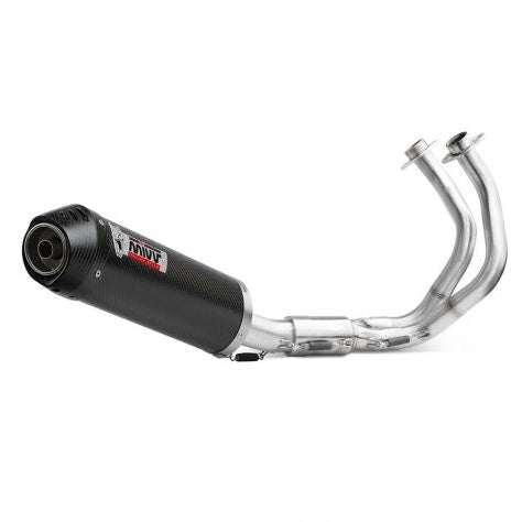 SISTEMA DE ESCAPE COMPLETO MIVV OVALADO CARBONO KAWASAKI Z 650 2024 