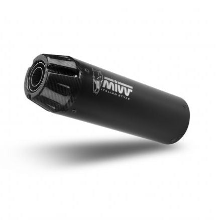 SISTEMA DE ESCAPE COMPLETO MIVV HR-1 DE ACERO INOXIDABLE NEGRO LARGO KAWASAKI VULCAN 650 S 2017-2023 