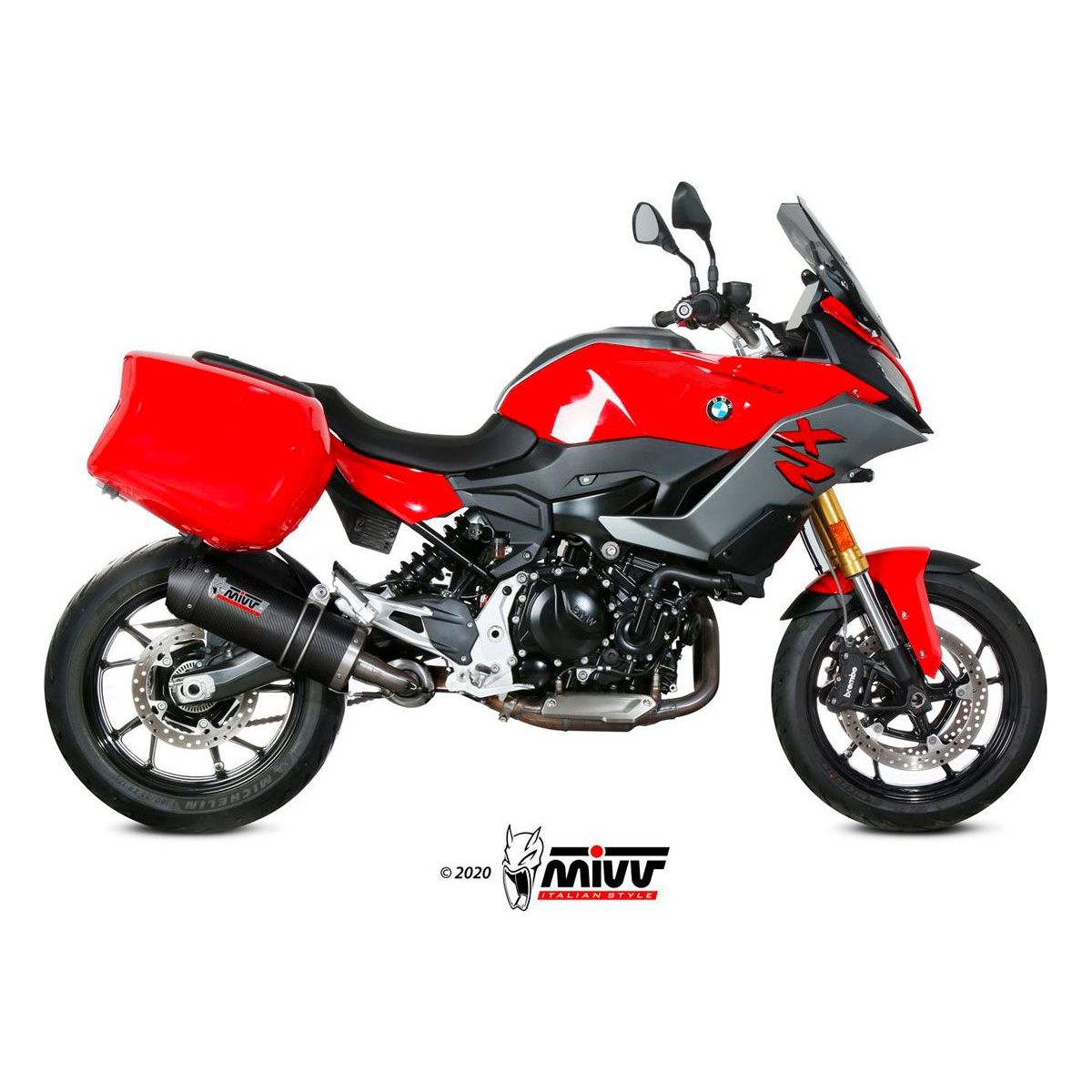 SILENCIADOR DE CARBONO OVALADO MIVV PARA BMW F 900 XR 2020-2024