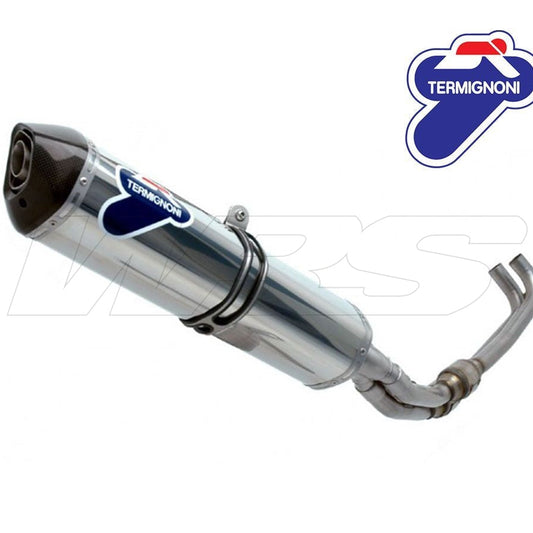 ESCAPE COMPLETO TERMIGNONI ACERO TITANIO YAMAHA TMAX 500 2001-2003/2008-11 CATALIZADO