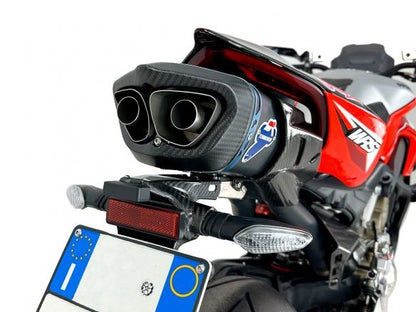 SISTEMA DE ESCAPE TERMIGNONI + DEPÓSITO DE CARBONO 4 SALIDAS NEGRO ED DUCATI STREETFIGHTER V4 23-24 
