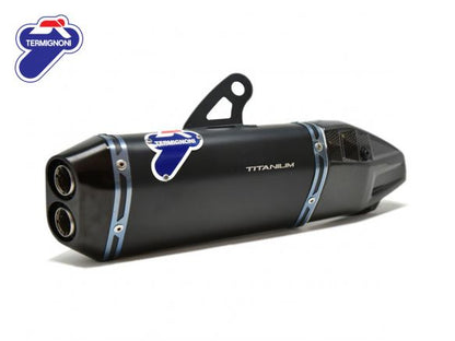 PAR DE TERMIGNONI DE CALZADO DE TITANIO NEGRO PARA DUCATI STREETFIGHTER V4/S 20-23