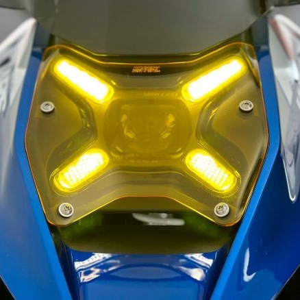 LENTE DE PROTECCIÓN WRS AMARILLO FLUOR PARA FARO BMW R 1300 GS 2023-2024 